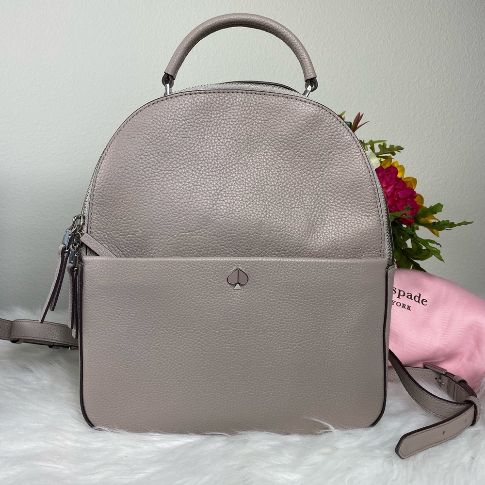 🔥SALE🔥 KATE SPADE TAUPE MEDIUM LEATHER BACKPACK
